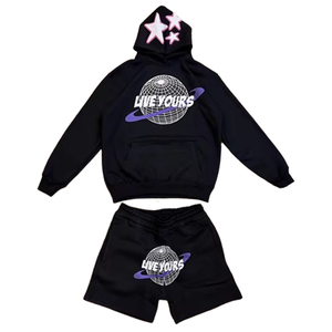 เสื้อผ้าแฟชั่นแนวสตรีทสุดฮิต ขายส่ง เสื้อฮู้ดดี้ปักลายตามสั่ง พิมพ์ลาย DTG แบบสวมหัว ทรงหลวมไหล่ตก - Product Image 3