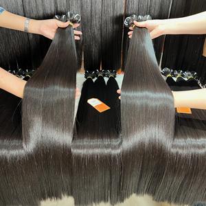 Extensiones de cabello humano natural de grado 12A, paquetes de cabello de trama recta de hueso, venta al por mayor, sin desprendimiento, sin enredos, Envío Mundial - Product Image 1