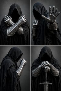 Guantes de Caballero Medieval, Plateados, de Acero Inoxidable, Armadura Gótica, Articulados, para Toda la Mano - Product Image 4