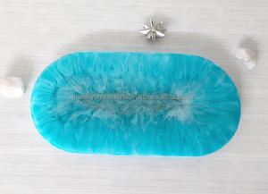 Plateau en résine de qualité supérieure Plateau en résine rectangulaire rond personnalisé Plateau de service à thé - Product Image 3