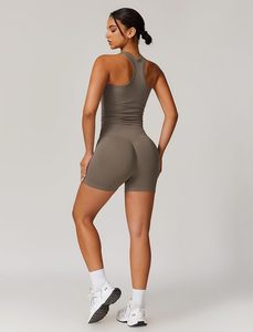 QBGJTD Conjuntos Deportivos para Mujer, Top sin Tirantes, Pantalones Cortos Deportivos a la Cintura Media, Conjuntos para Gimnasio, Yoga, Correr, Ropa de Trabajo - Product Image 6