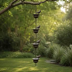 Cadena de Lluvia de Aluminio Premium para Flujo de Agua en Jardines - Product Image 3