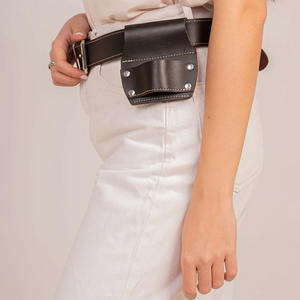 Cinturón de herramientas de floristería de cuero personalizado con logotipo, cinturón de trabajo ajustable para floristería, para hombres y mujeres, cinturón de herramientas profesional. - Product Image 3