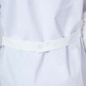 Blouse de laboratoire unisexe en coton et polyester tissé blanc WARPRO INDUSTRY pour médecins avec détection d'aiguilles et fusion sans couture - Product Image 4