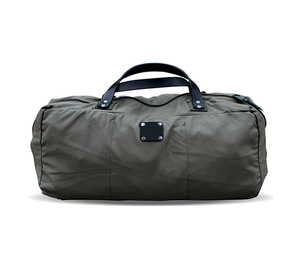Olive Green Canvas Duffle <b>Bag</b> with Soft Handle Zipper Closure 30-40L Capacity Unisex Casual Style Gym <b>Bag</b> - Product Image 1