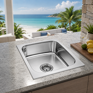 Square Stainless Steel Kitchen Sink Basin Countertop Washing Bowl for Multi Function - Product Image 3