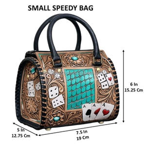 Sac à main Speedy en cuir artisanal occidental pour femme, sac à bandoulière de luxe de créateur, sac à main cylindrique, mini sac de voyage haut de gamme - Product Image 2