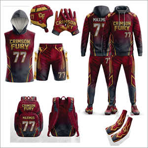 Uniformes de Fútbol Americano 7v7 Personalizados al por Mayor, Tallas Grandes, Transpirables, de Secado Rápido, Estampados, sin Mangas, Ajuste Elástico - Product Image 1