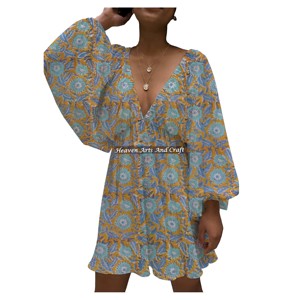 ชุดเดรสทรงโคมไฟคอวีลึกสำหรับผู้หญิง ปี 2026 ชุดเดรสทรงโคมไฟคอวีลึกแบบมีสายรัด ชุดเดรสทรงโคมไฟคอวีลึกสำหรับผู้หญิง ชุดเดรสทรงโคมไฟคอวีลึกสำหรับงานพรอมฤดูร้อนสุดเซ็กซี่ - Product Image 2