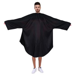Capa de Peluquería Portátil Ecológica de Algodón/Nylon Negra, Resistente al Agua, para Corte de Cabello, Salón de Belleza, 119cm X 110cm - Product Image 1
