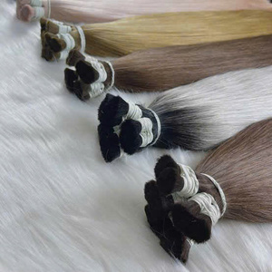 Extensions de cheveux vierges bruts vietnamiens en vrac, teints, lisses et épais, toutes nuances, trame unique, prix usine - Product Image 4