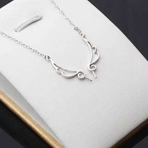 Collier en argent S925 fait à la main, ailes d'ange, Hangtuohan 369, ensemble de bijoux, perles à trous complets, chaîne en argent, colliers à perles tendance - Product Image 5