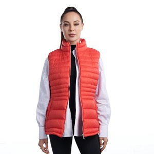 Mustard Yellow Magenta Purple <b>White</b> Black Custom Thin Warm Quilted Winter Bodywarmer OEM Sleeveless Puffer Outerwear - Product Image 5
