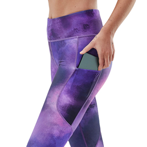 Leggings de sport pour femmes entièrement sublimés avec poche, longueur cheville, pour la course, le yoga, le fitness et la gym - Product Image 4