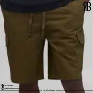 Rubabull – Nouveaux shorts cargo vert olive personnalisés pour hommes, décontractés, multi-poches, avec cordon de serrage, pour l'été et le travail en extérieur, vente en gros - Product Image 6