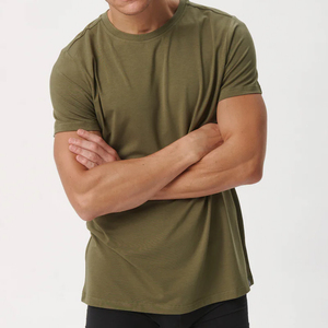 T-shirt à col rond pour homme, manches courtes, 100% coton, respirant et à séchage rapide, impression personnalisée sur le devant, coupe classique, vêtements décontractés d'été - Product Image 1