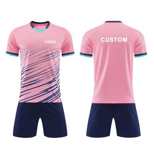Ensemble de maillots de football pour hommes, design personnalisé, impression par sublimation, short et haut, 100% polyester, léger, extensible, séchage rapide, respirant, personnalisé - Product Image 4