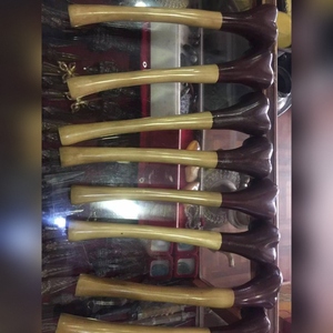 Trompette rituelle bouddhiste Kangling fabriquée en Inde par un maître artisan pour les chants du monastère du Népal et les rites bouddhistes japonais Shingon - Product Image 4