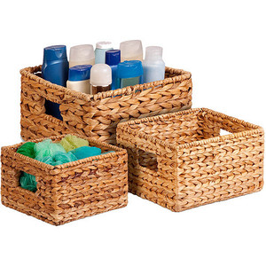 Multipurpose Rattan Bamboo Seagrass Water Hyacinth Laundry Basket for Dirty Clothes <b>Towels</b> Toy Storage - Product Image 1