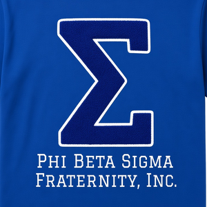 Camiseta de Chenilla Phi Beta Sigma con Parche de Letras Griegas Extra Grandes, Manga Corta, Cuello Redondo, Informal, para Miembros de la Fraternidad - Product Image 5