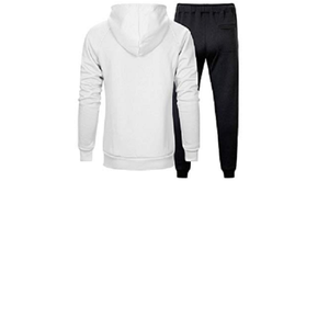 ชุดวอร์มวินเทจแบบ unisex ล่าสุด เสื้อแจ็คเก็ตแบบสวมหัวสีพื้น พร้อมกางเกงวอร์มปักลาย OEM ออกแบบเองได้ ชุดกันลมสำหรับผู้ชาย - Product Image 2