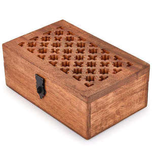 Caja de Madera Tallada a Mano, Caja de Madera Maciza de Mango, Caja de Joyería de Madera para Regalos, Venta al por Mayor de Fábrica al Mejor Precio, Caja de Regalo de Madera - Product Image 5