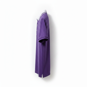 Polo Homme Manches Courtes Violet Tissu Oxford Uni Coupe Droite Décontracté – Grande Vente - Product Image 5