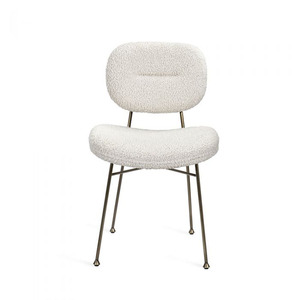 Chaise de salle à manger rembourrée moderne avec structure en métal, assise et dossier en tissu, design contemporain pour mobilier de maison - Product Image 1