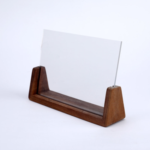 High Definition U Shape <b>Black</b> Walnut Wooden Acrylic Picture <b>Frame</b> 15.2*10.7cm Wood Acrylic <b>Photo</b> <b>Frame</b> for Family - Product Image 6