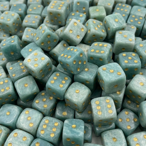 Dados de Amazonita Natural D6, Cubo de Piedra Preciosa, Dados de Cristal Grabados, Juego de Dados Personalizados - Product Image 3