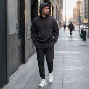 SANGLASPORTS Best Unisex High Quality <b>Velvet</b> Embroidered Winter Men Tracksuit Soft Breathable Cotton <b>Jogger</b> Casual Eco-Friendly - Product Image 5