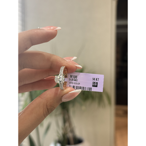 Anillo de compromiso de lujo con diamantes de laboratorio de corte ovalado, doble fila pavé, 1.4CT VVS VS EF, oro macizo, regalo de aniversario para ella - Product Image 5