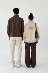 เสื้อสเวตเชิ้ตแบบซิปครึ่งตัว Unisex จาก Oneten Apparel ผ้าฝ้าย 100% ทรงหลวม สวมใส่สบาย เหมาะสำหรับฤดูใบไม้ร่วง - Product Image 2
