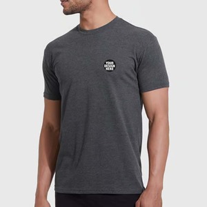 T-shirts personnalisés en tissu tri-mélange avec logo |   T-shirt d'affaires imprimé super doux, T-shirt personnalisé en tissu tri-mélange - Product Image 1