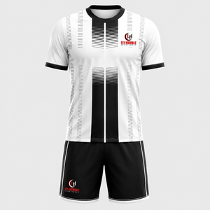 Ensemble de maillot de football unisexe Fly Humble, col en V, manches courtes, polyester sublimé, respirant, vêtements de sport pour adultes, toutes saisons - Product Image 5