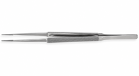 Pinces DeBakey 18,5 cm droites, pointes de 0,5 mm, texture antidérapante, poignée ronde, acier inoxydable, résistantes à la corrosion, pinces à tissus