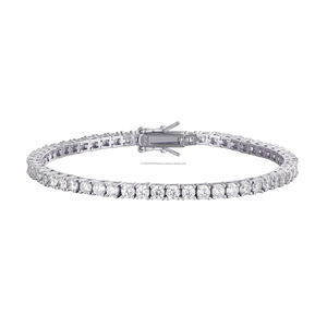 Bracelet tennis unisexe en argent sterling 925 plaqué or avec diamants moissanite VVS, articles promotionnels - Product Image 1