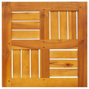 Tavolo da esterno in legno massello Acacia 15.7 Design quadrato "x 15.7" x 0.8" - Product Image 6