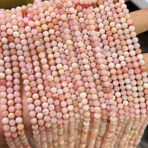 Cuentas de ópalo rosa, piedras preciosas naturales, cuentas redondas de ópalo en hilo para la fabricación de joyas y manualidades DIY. - Product Image 6