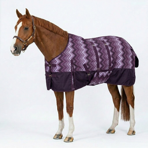 Couverture d'extérieur imperméable haut de gamme pour chevaux, couverture de pâturage à couverture intégrale, tissu Ripstop durable avec rabat de queue - Product Image 1
