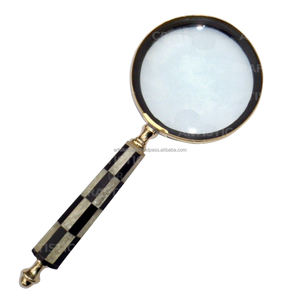 Antique Copper Handheld Magnifying Glass with Resin Handle High Magnification Metal <b>Magnifier</b> for Reading Maps and Inspectio - Product Image 5