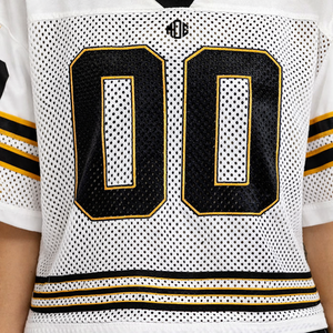 Camiseta de Fútbol Americano Retro Vintage con Cuello en V y Estampado por Sublimación para Mujer, Talla Grande, de Lujo, 240GSM, Malla, 2026 - Product Image 5