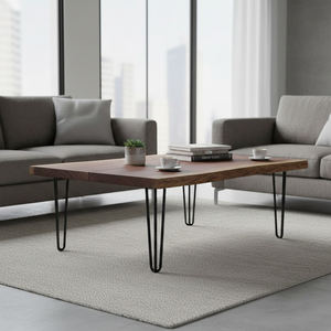 20" Hairpin Table <b>Legs</b> 3 Robs Set 4 880lbs Load Capacity Black Heavy Duty Stainless Steel Modern DIY Dining <b>Desk</b> EDPTBL017 - Product Image 6