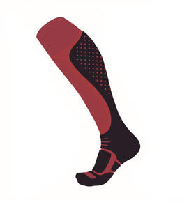 Chaussettes de compression de football pour jeunes hommes personnalisées, 100 % nylon, antidérapantes, épaisses, avec fond en tissu éponge, hauteur genou - Product Image 3