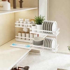 White Metal <b>Kitchen</b> <b>Rack</b> Spice <b>Storage</b> Organizer Perfect For Stores Spices And Masala Jars In Organized Way From India - Product Image 3