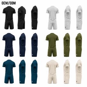 Men Matching <b>T</b>-<b>Shirt</b> & Shorts Set Custom & OEM Private Label <b>Polyester</b>/Spandex Material High Rated RTS X Sports City Apparels - Product Image 3