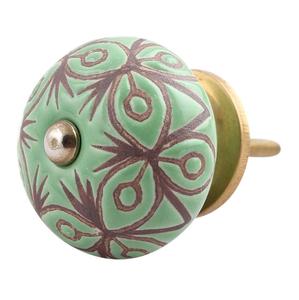 Boutons et poignées en céramique à motifs points, faits à la main, design coloré, boutons de tiroir, finitions multicolores, boutons de placard - Product Image 5