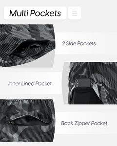 กางเกงวิ่งผู้ชายแบบแห้งเร็ว มีซับใน ผลิตโดย OEM - Product Image 3