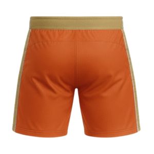 Shorts d'entraînement de hockey sur glace sublimés orange pour hommes, en polyester, avec cordon de serrage et bande latérale, vêtements de sport pour matchs d'équipe - Product Image 2