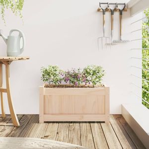 Maceta de Jardín de Madera de Pino Sólido Mediana, Color Natural, Macetas y Jardineras - Product Image 3
